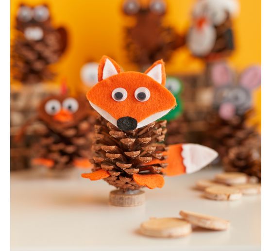 Kit cr&eacute;atif VBS &laquo; Animaux en pommes de pin &raquo;