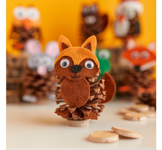 Kit cr&eacute;atif VBS &laquo; Animaux en pommes de pin &raquo;