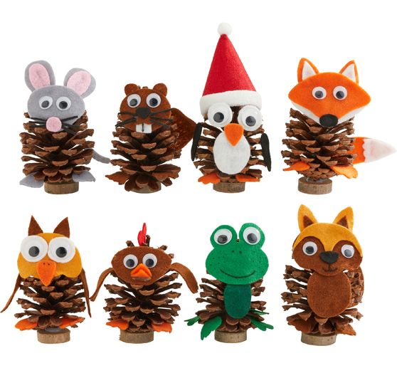 Kit cr&eacute;atif VBS &laquo; Animaux en pommes de pin &raquo;