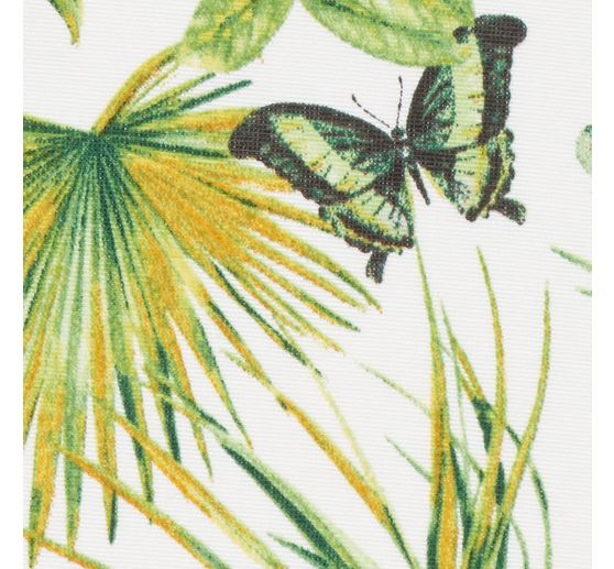 Tissu imprim&eacute; aspect lin au m&egrave;tre &laquo; Tropic Varia &raquo;