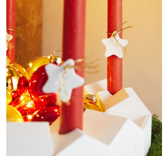 LED-Echtwachskerze mit Timer 6/18 Std.