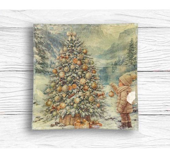 Assortiment de soies de paille &agrave; motifs Stamperia &laquo; White Christmas &raquo;, DIN A4, set de 6 pi&egrave;ces