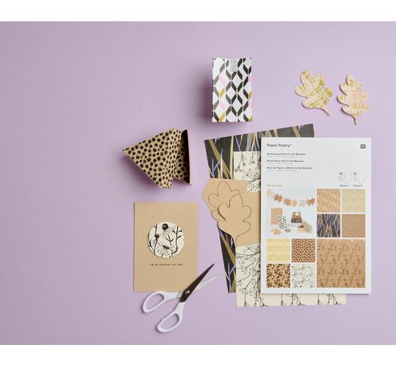 Bloc de papier &agrave; motifs &laquo; In the Meadow &raquo;