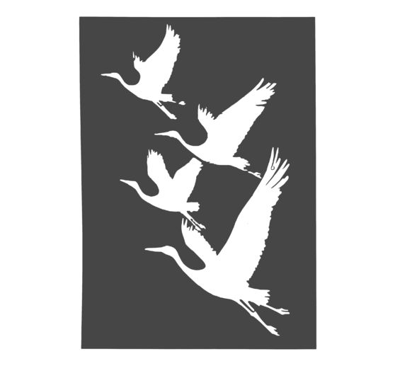 Pochoir VBS &laquo; Grues &raquo;, A4