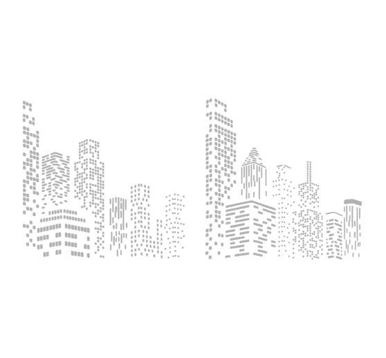 Set de pochoirs VBS &laquo; Skyline&raquo;, 2 pc.