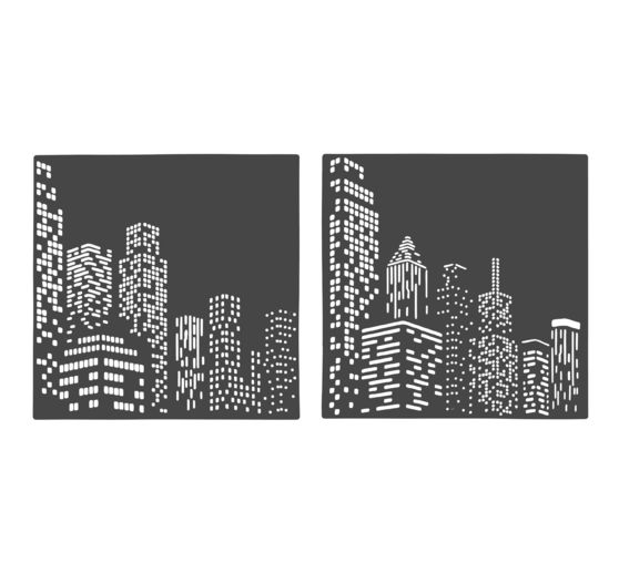 Set de pochoirs VBS &laquo; Skyline&raquo;, 2 pc.