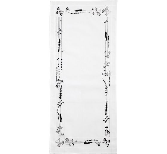 Kit de broderie au point de croix compt&eacute; &laquo; Chemin de table herbes &raquo;