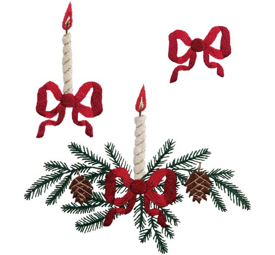 Stick & Stitch "Kerzen und Schleifen"