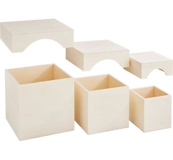 Bo&icirc;tes en bois empilables VBS