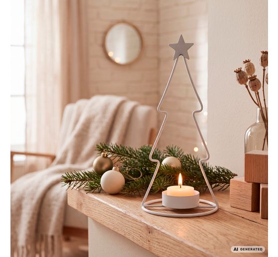 VBS Tealight holder &ldquo;Christmas tree with star&rdquo;
