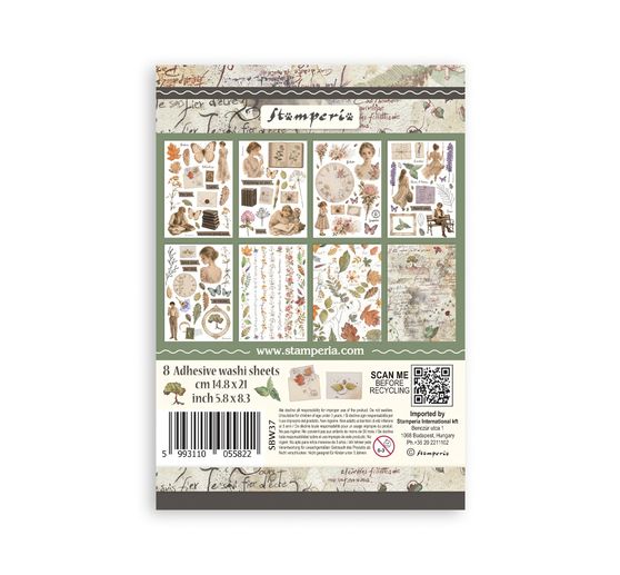 Washi pad Stamperia &laquo; Flowers and Poems &raquo;