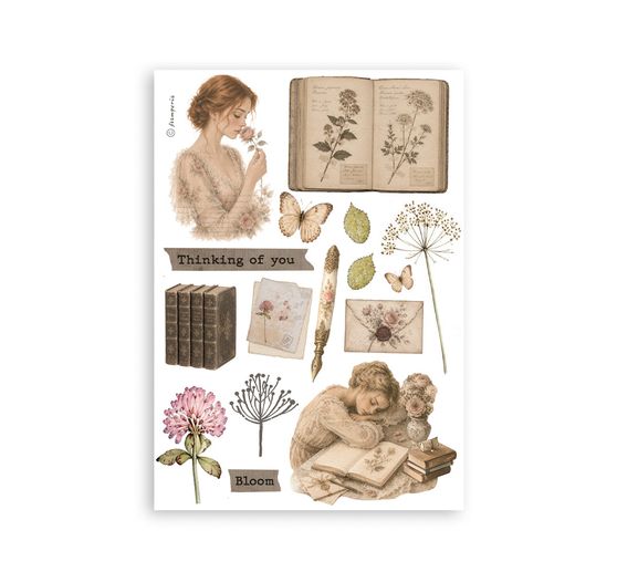 Washi pad Stamperia &laquo; Flowers and Poems &raquo;