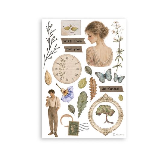 Washi pad Stamperia &laquo; Flowers and Poems &raquo;