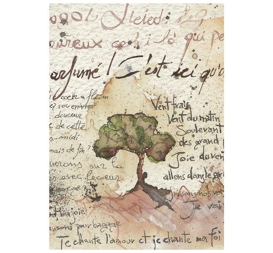 Stamperia Motiv-Strohseiden Sortiment "Flowers and Poems", DIN A6, 8er Set