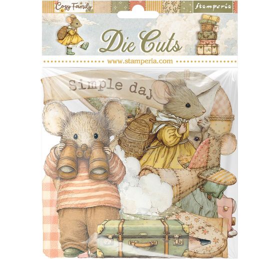 Motifs estamp&eacute;s Stamperia &laquo; Cozy Family &raquo;