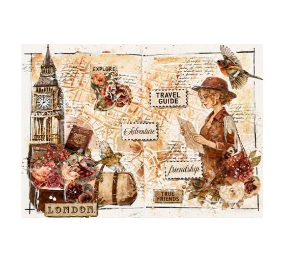 Stamperia Schablone "Our Way - Street Map", 20 x 25 cm