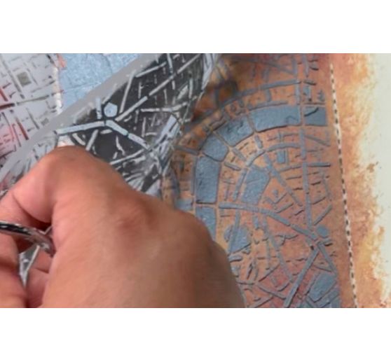 Stamperia Schablone "Our Way - Street Map", 20 x 25 cm