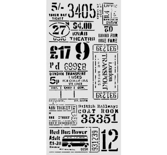Stamperia Schablone "Our Way - Tickets", 12 x 25 cm