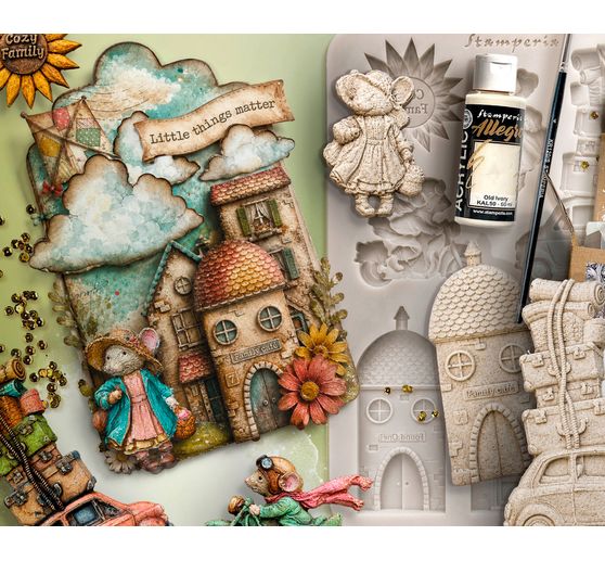 Stamperia Silicone mould A5 "Cozy Family"