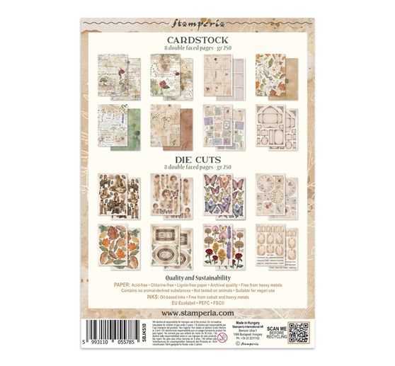 A5 Junk Journal Focus Points Stamperia &laquo; Flowers and Poems &raquo;