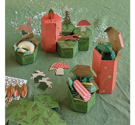 Kit cr&eacute;atif calendrier de l&rsquo;Avent &laquo; Animaux de la for&ecirc;t &raquo;