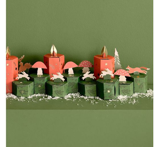 Kit cr&eacute;atif calendrier de l&rsquo;Avent &laquo; Animaux de la for&ecirc;t &raquo;