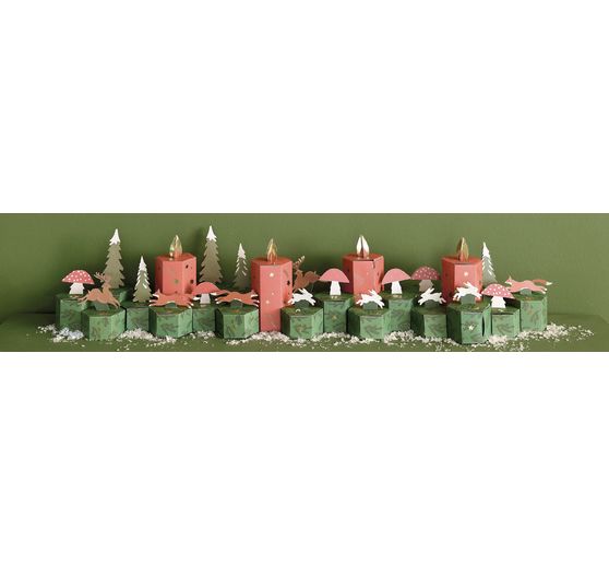 Kit cr&eacute;atif calendrier de l&rsquo;Avent &laquo; Animaux de la for&ecirc;t &raquo;