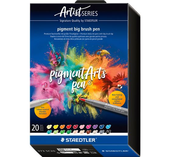 STAEDTLER Pigment big brush pen "Pigment Arts", 20 colours