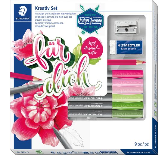 Set brush lettering STAEDTLER, 9 pi&egrave;ces