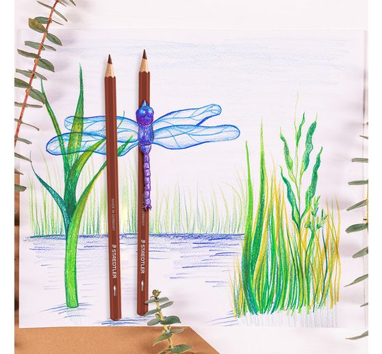 Crayons aquarellables STAEDTLER &laquo; Design Journey &raquo; dans un &eacute;tui en m&eacute;tal