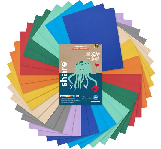 Bloc de papier de bricolage share A5, 40 feuilles