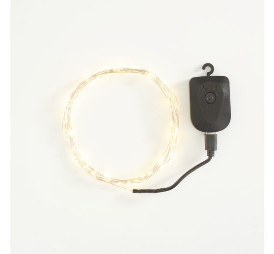 Guirlande lumineuse micro-LED, rechargeable, 40 LED