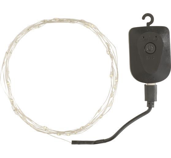 Guirlande lumineuse micro-LED, rechargeable, 40 LED