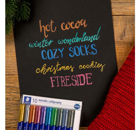 STAEDTLER Marker "Metallic Calligraphy", 10 Farben