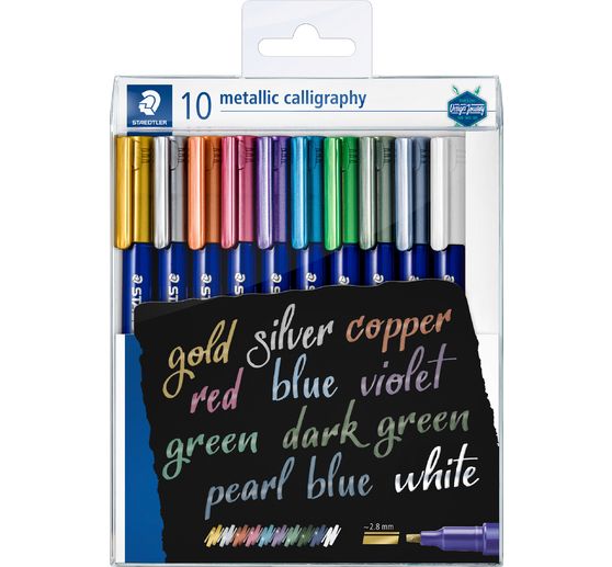 STAEDTLER Marker "Metallic Calligraphy", 10 Farben