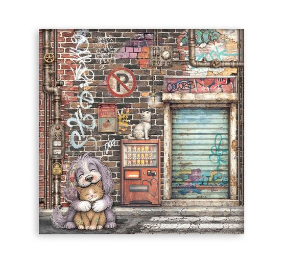 Bloc de papier scrapbooking Stamperia &laquo; Furry Friends 2 &raquo;