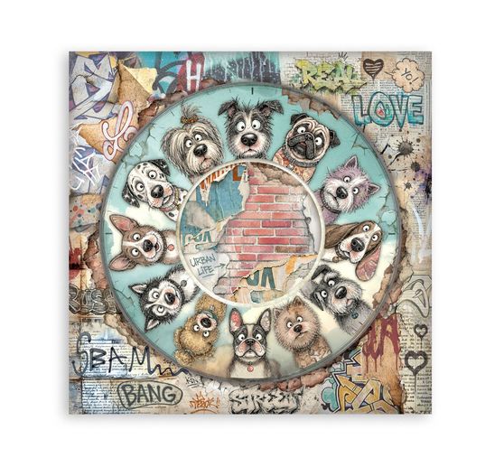 Bloc de papier scrapbooking Stamperia &laquo; Furry Friends 2 &raquo;