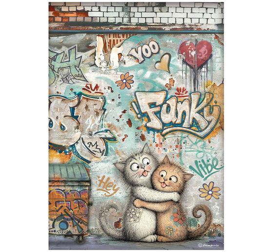 Stamperia Motiv-Strohseiden Sortiment "Furry Friends 2", DIN A4 , 6er-Set