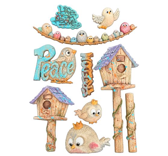 Stamperia Silikonform A5 "Furry Friends 2 - Birds"