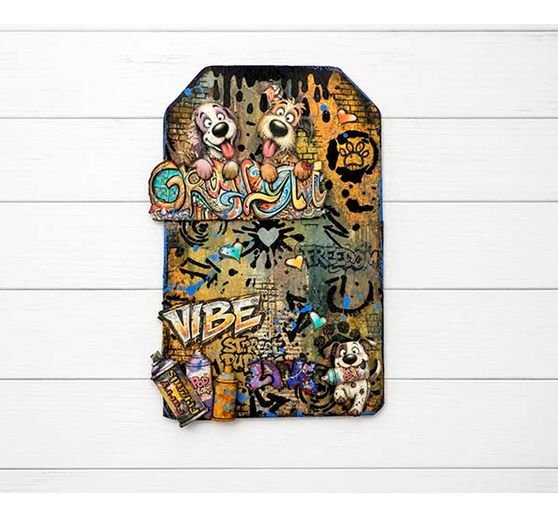 Stamperia Motiv-Strohseide Backgrounds "Furry Friends 2", DIN A6, 8er Set