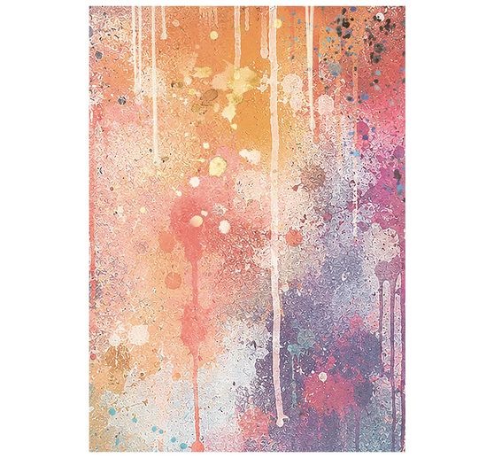 Stamperia Motiv-Strohseide Backgrounds "Furry Friends 2", DIN A6, 8er Set