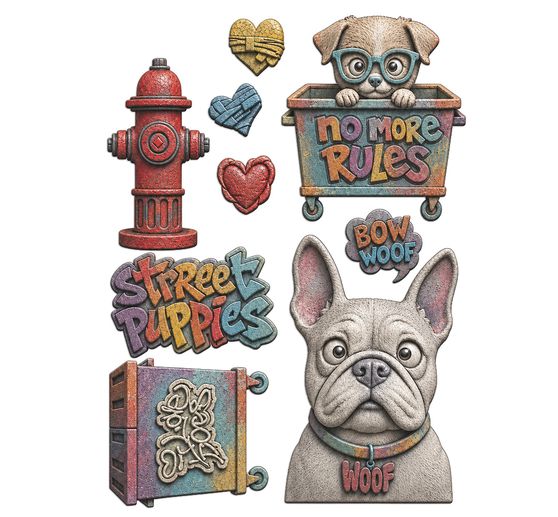 Stamperia Silikonform A5 "Furry Friends 2 - Dogs"