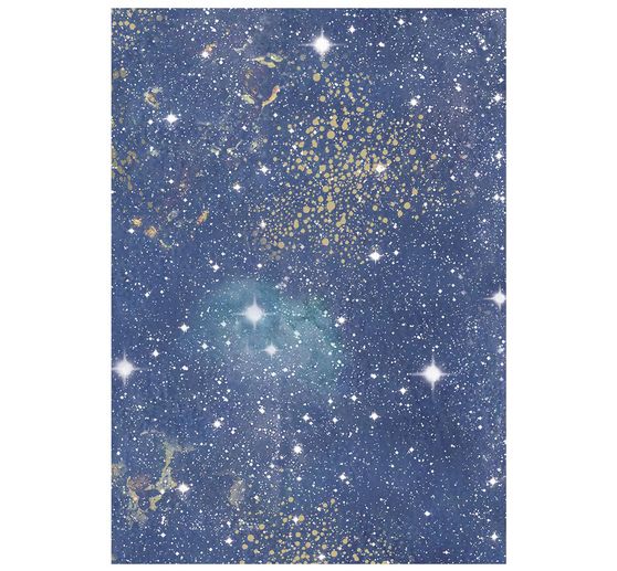Stamperia Motiv-Strohseide Backgrounds "Cosmos", DIN A6, 8er Set