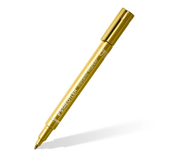 Marqueur permanent STAEDTLER &laquo; Metallic &raquo;, pointe ronde, 3 couleurs