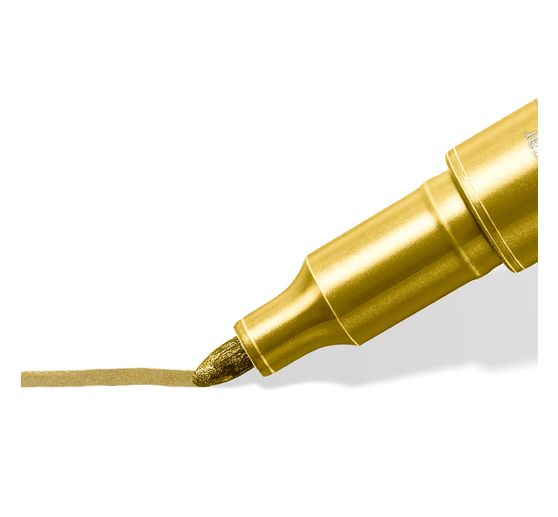 Marqueur permanent STAEDTLER &laquo; Metallic &raquo;, pointe ronde, 3 couleurs