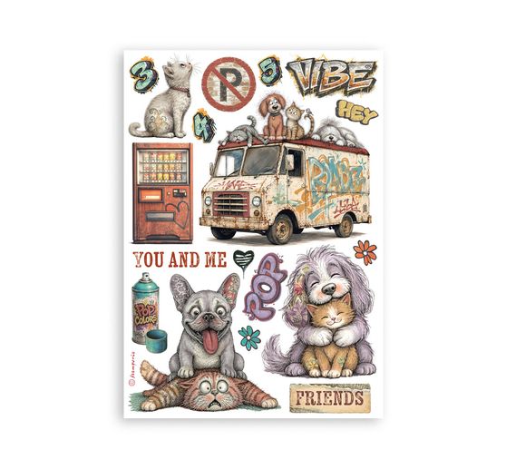 Stamperia Washi pad "Furry Friends 2"
