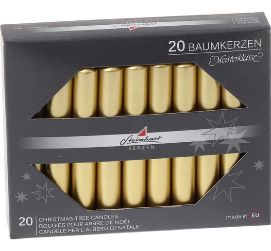 Baumkerzen "Edelglanz Gold", 20er-Pack