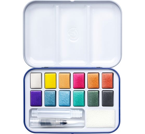 Bo&icirc;te de peinture aquarelle STAEDTLER &laquo; Metallic &raquo;, 12 couleurs