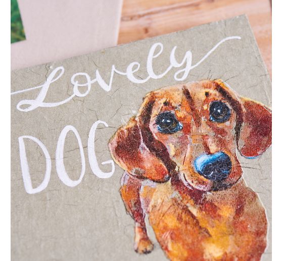 Serviette &laquo; Teckel Lenny &raquo;