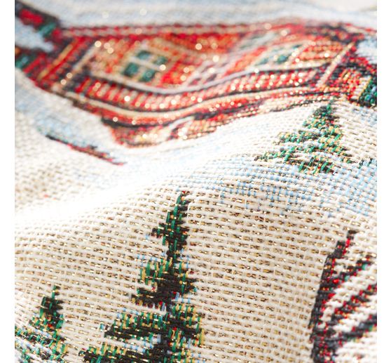 Tapestry fabric with lurex "Alpine Chalet Magic"